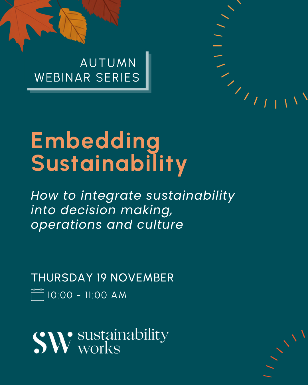 Webinar: Embedding Sustainability